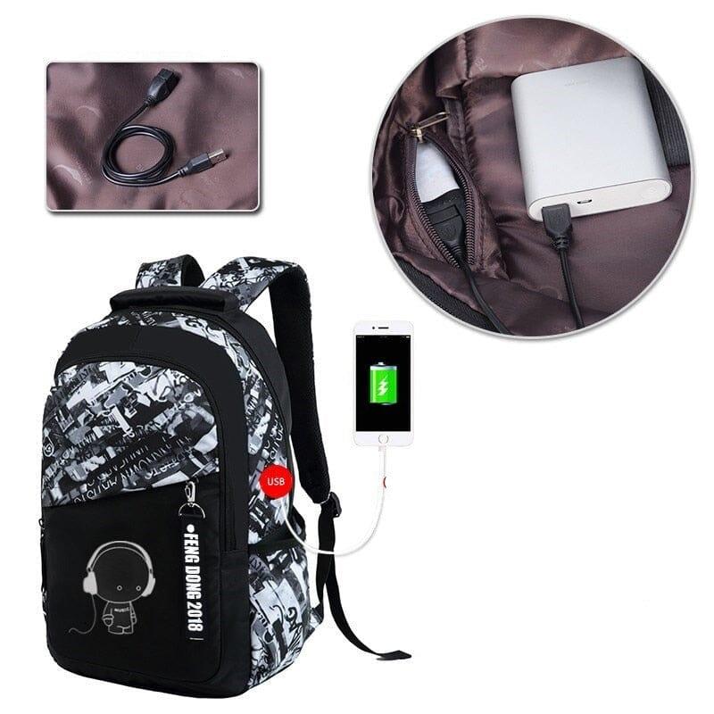 Mochila Escolar Masculina + Shoulder Bag de Brinde